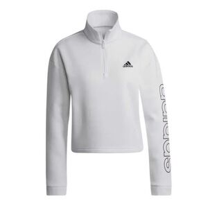 Adidas White Quarter Zip Sweatshirt